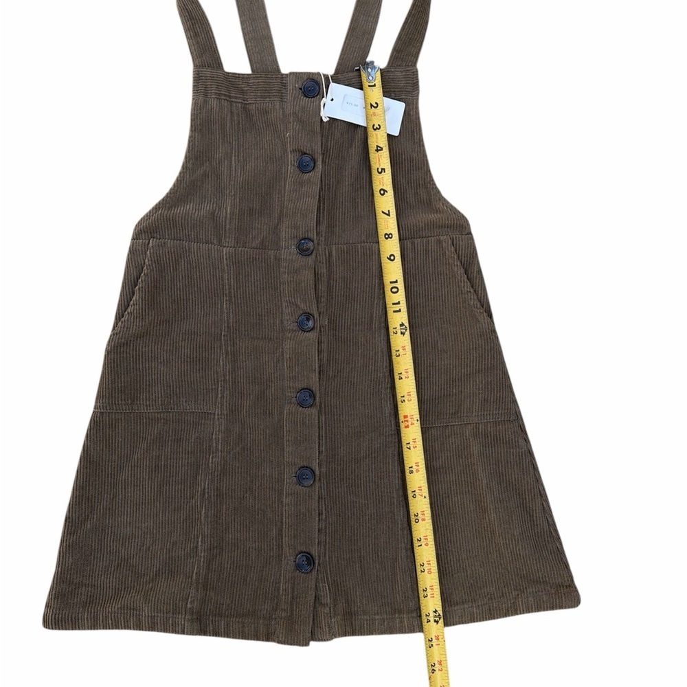 Brown Corduroy Mini Dress - Picture 6 of 8